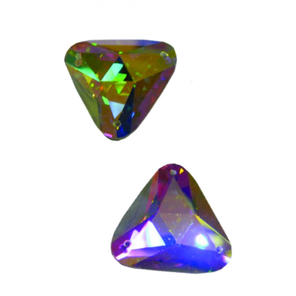 Пришивной треугольник Crystal AB 22х22 мм